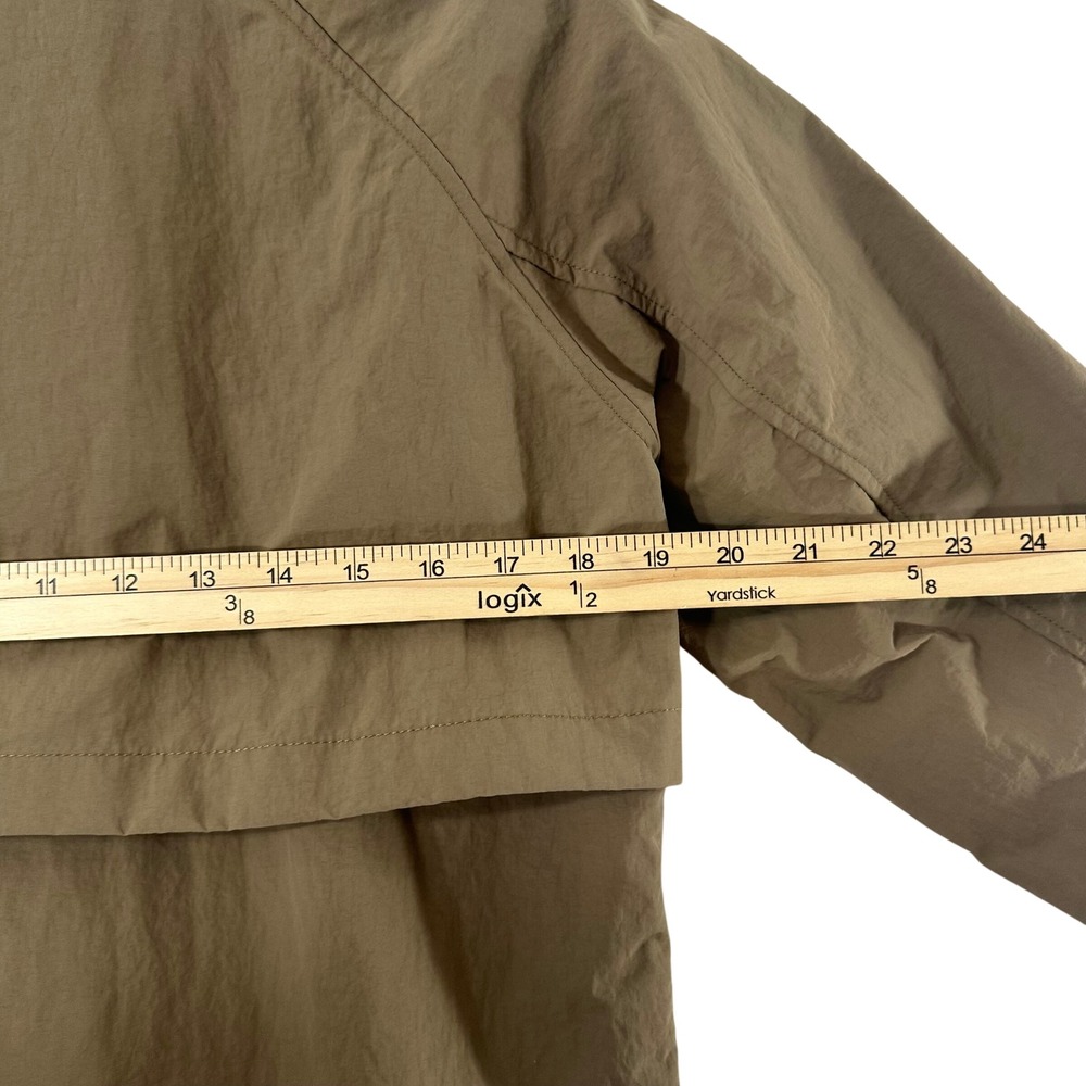 Quince Womens Water Repellent Nylon Windbreaker Hoodie Jacket Olive XS Outdoor - Picture 7 of 12